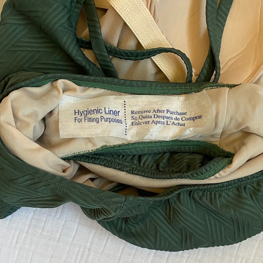 KONA SOL  Forest Green Textured One-Piece Swimsuit - Picture 4 of 8